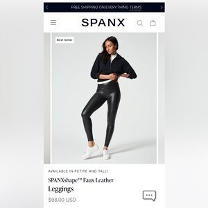Spanx faux leather leggings